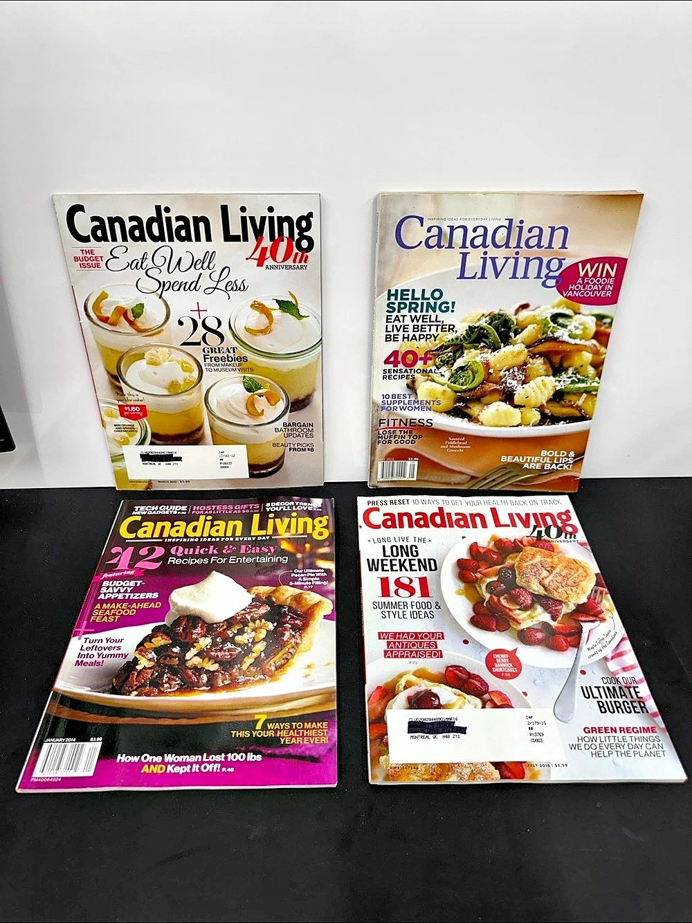 Canadian Living Magazine Bundle of 4 Issues
